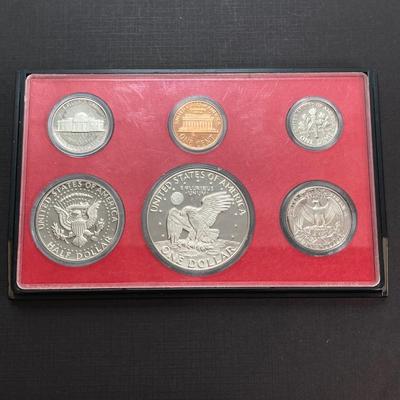 LOT 111: 1978-S United States Proof Set with Eisenhower Dollar Coin in Black Plastic Holder