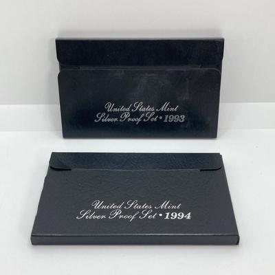 LOT 112: Two United States Mint Silver Proof Coin Sets - 1993 and 1994