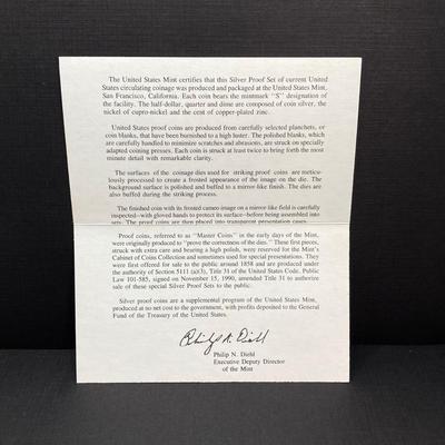 LOT 112: Two United States Mint Silver Proof Coin Sets - 1993 and 1994