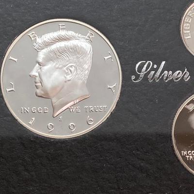 LOT 113: Three United States Mint Silver Proof Coin Sets - 1995, 1996 and 1998