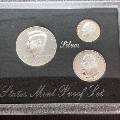 LOT 113: Three United States Mint Silver Proof Coin Sets - 1995, 1996 and 1998