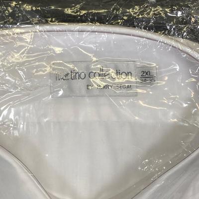 LOT 114: Collection of (16) Men's and Ladies' White Button Down Dress / Formal Shirts - (Martino Collection by Henry Segal and...