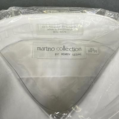 LOT 114: Collection of (16) Men's and Ladies' White Button Down Dress / Formal Shirts - (Martino Collection by Henry Segal and...