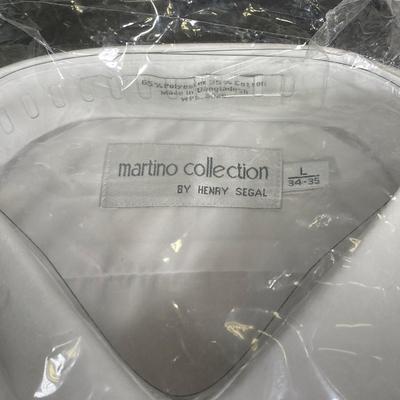 LOT 114: Collection of (16) Men's and Ladies' White Button Down Dress / Formal Shirts - (Martino Collection by Henry Segal and...