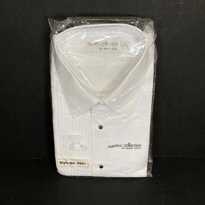LOT 114: Collection of (16) Men's and Ladies' White Button Down Dress / Formal Shirts - (Martino Collection by Henry Segal and...