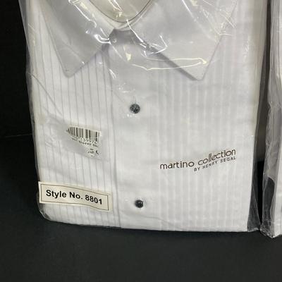 LOT 114: Collection of (16) Men's and Ladies' White Button Down Dress / Formal Shirts - (Martino Collection by Henry Segal and...