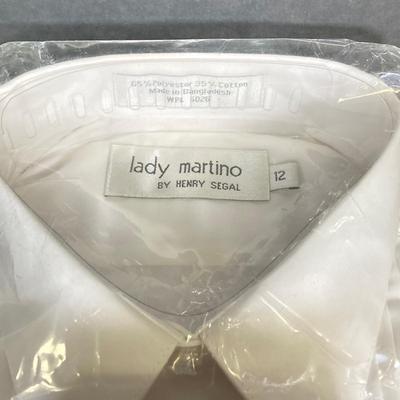 LOT 114: Collection of (16) Men's and Ladies' White Button Down Dress / Formal Shirts - (Martino Collection by Henry Segal and...