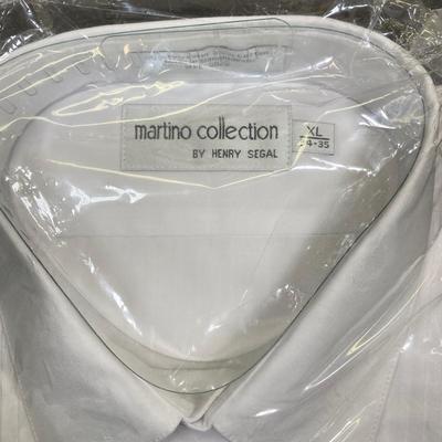 LOT 114: Collection of (16) Men's and Ladies' White Button Down Dress / Formal Shirts - (Martino Collection by Henry Segal and...