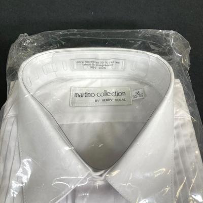 LOT 114: Collection of (16) Men's and Ladies' White Button Down Dress / Formal Shirts - (Martino Collection by Henry Segal and...