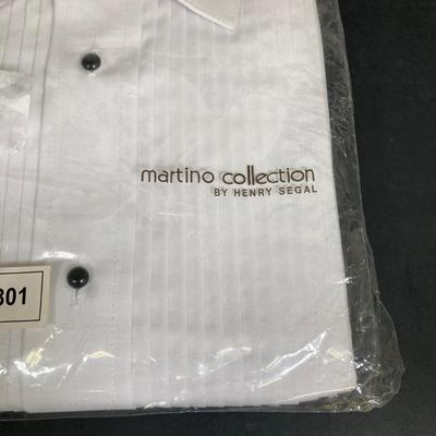 LOT 114: Collection of (16) Men's and Ladies' White Button Down Dress / Formal Shirts - (Martino Collection by Henry Segal and...