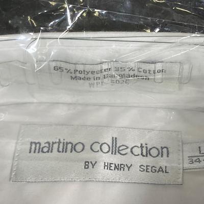 LOT 114: Collection of (16) Men's and Ladies' White Button Down Dress / Formal Shirts - (Martino Collection by Henry Segal and...