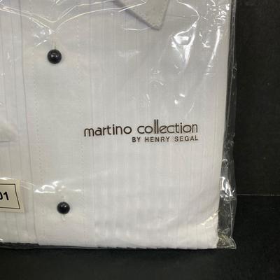 LOT 114: Collection of (16) Men's and Ladies' White Button Down Dress / Formal Shirts - (Martino Collection by Henry Segal and...