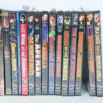 LOT 116: Media Collection- NIP Curb Your Enthusiasm Seasons 1-3, NIP Little House on the Prairie Season 5, Vintage Horror DVDs & More