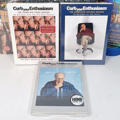 LOT 116: Media Collection- NIP Curb Your Enthusiasm Seasons 1-3, NIP Little House on the Prairie Season 5, Vintage Horror DVDs & More