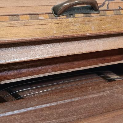 LOT 117: Soviet Russia Military Cap, Tambour Roll Top Cigarette Box, Brass Near Middle East Map Cup & More