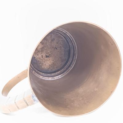 LOT 117: Soviet Russia Military Cap, Tambour Roll Top Cigarette Box, Brass Near Middle East Map Cup & More