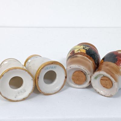 LOT 118: Set of (12) Lustreware and Handpainted Japan Porcelain Salt and Pepper Shakers