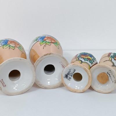 LOT 118: Set of (12) Lustreware and Handpainted Japan Porcelain Salt and Pepper Shakers