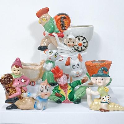 LOT 121: Vintage Japan Porcelain - Pixies & Anthropomorphic Animals