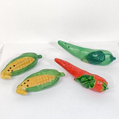 LOT 122: Vintage Salt and Pepper Shakers - Fruit, Vegetables, Cactus' & Teapots