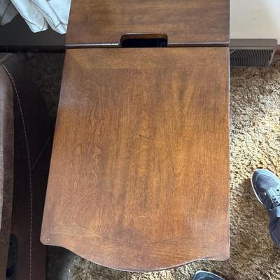 Ashley Side table w/outlets & cup holders