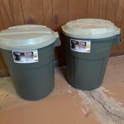 Two 20ga trash cans