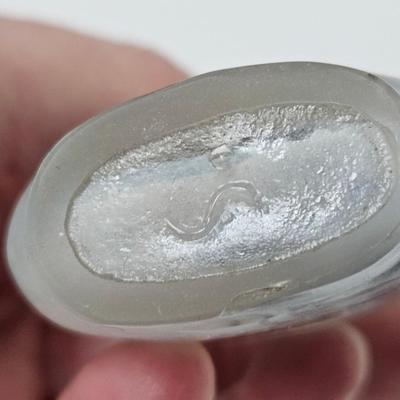 CKEG15. Hand-Painted Reverse Glass Chinese Snuff Bottle, Mountain Scene