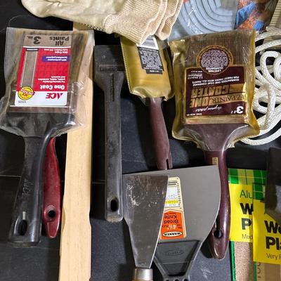 Painting supplies and stud finder