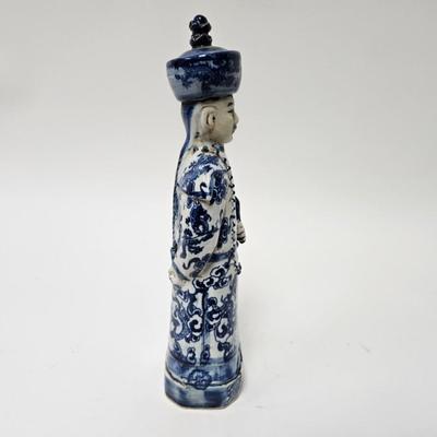 CKEG27. Chinese Figurine, Blue & White