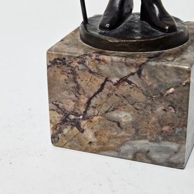 CKEG28. David Jensen Bronze Figurine, Granite Base