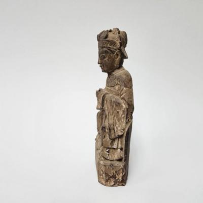 CKEG29. Antique Chinese Carved Wood Figurine