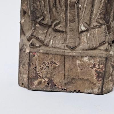CKEG29. Antique Chinese Carved Wood Figurine