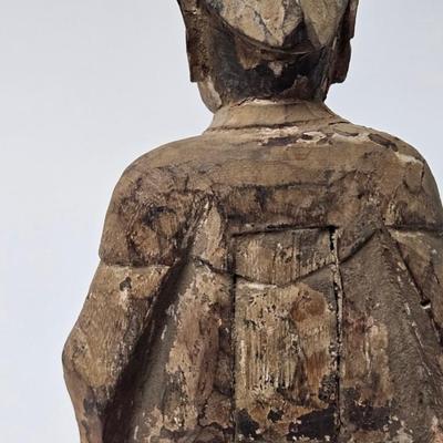 CKEG29. Antique Chinese Carved Wood Figurine