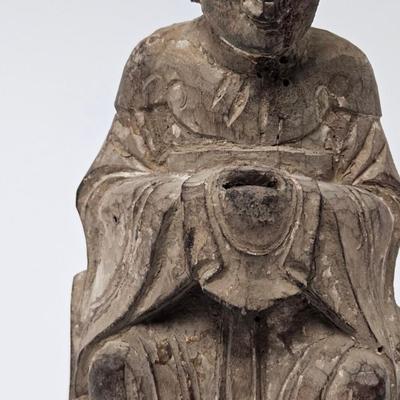 CKEG29. Antique Chinese Carved Wood Figurine
