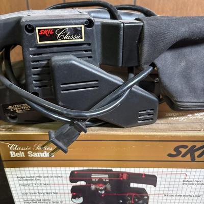 Vintage belt sander with belts