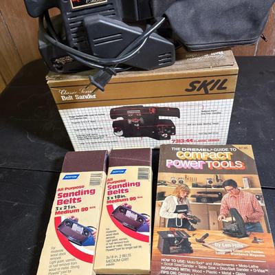 Vintage belt sander with belts