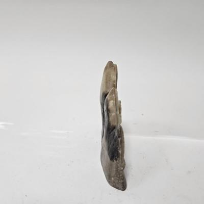 CKEG37. Vintage Chinese Carved Soapstone Mountain Village Scene