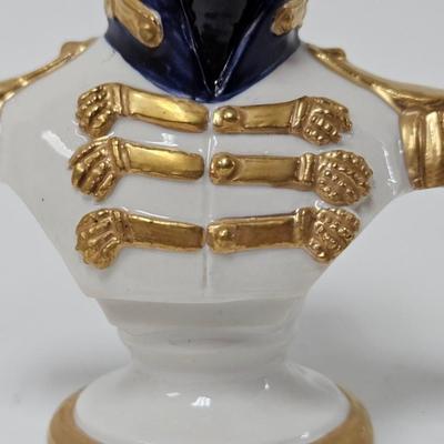 CKEG38. A Pair of Porcelain Busts Depicting Napoleonic Generals Junet & Muray, Hand-Painted