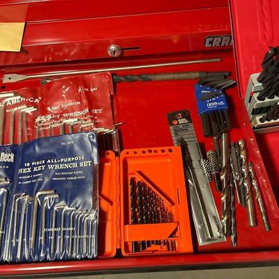 Drill bits (new), hex key wrench sets