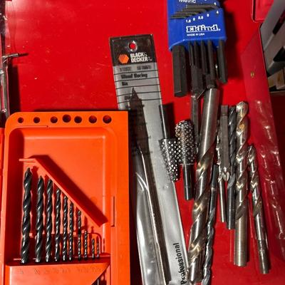 Drill bits (new), hex key wrench sets