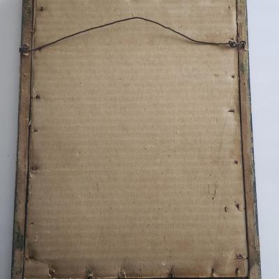 Antique Victorian Fashion Plate Print Framed Period Dress Illustration With Ornate Matting And Decorative Frame