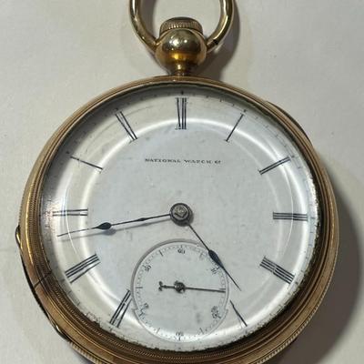 Antique Elgin G. M. Wheeler Presentation Key Wind Gold Filled Pocket Watch c1865-1885 in Good Working Order/Condition.