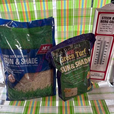 Lawn chair with outdoor items