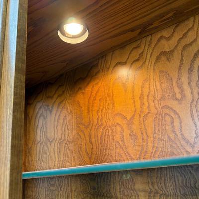 Glass Front China Cabinet and Hutch 2 Piece Unit