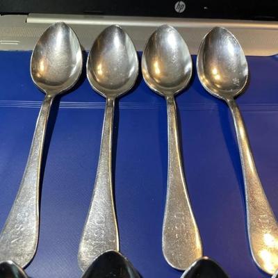 (Set of 8) United States Navy WWII Reed & Barton A+ Silver Plated Tablespoons Engraved USN as Pictured.