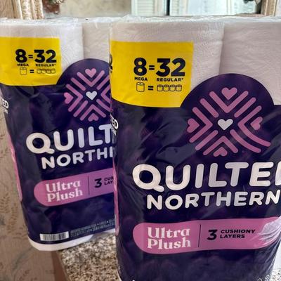 Two quilted northern eight mega roll pkgs