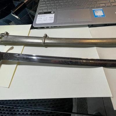 Vanguard Blade US MILITARY Dress & Ceremony Sword w/Scabbard Made in Toledo Spain 39" Long in Scabbard Preowned from an Estate....