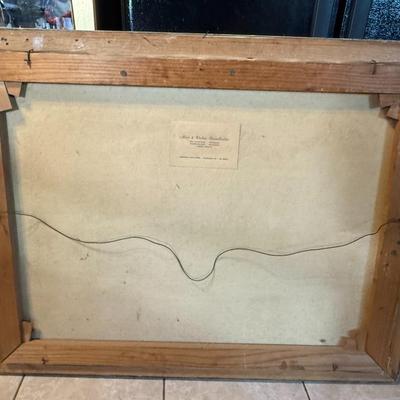 VINTAGE NOTED ARTIST "FREDERICK KAMMEYER" MUENCHEN OIL ON CANVAS FRAME SIZE 27" x 34.5" AS PICTURED. (SMALL PIN HOLE...