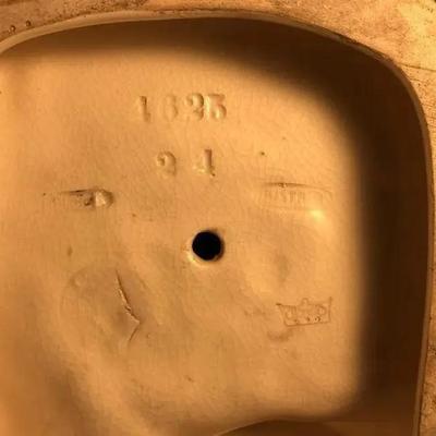 Antique Early 1900's Scarce Austrian Turn-Teplitz Amphora Porcelain Lady with Basket Statue 16.5" Tall #4623 in VG Condition as...