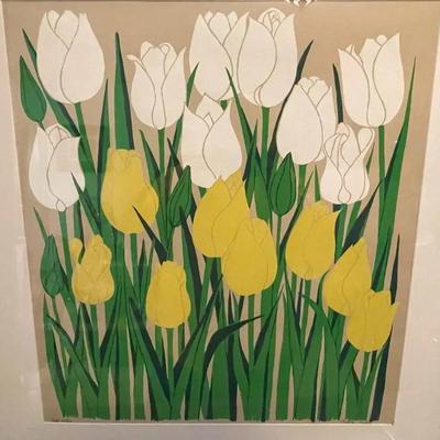 Noted Artist JUDITH SHAHN (1929-2009) Artist Proof Edition 20/20 Frame Size 24" x 26" in VG Preowned Condition.